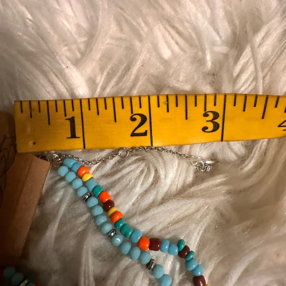 Justin‎ boots western Colorful Beaded Necklace with Pendant